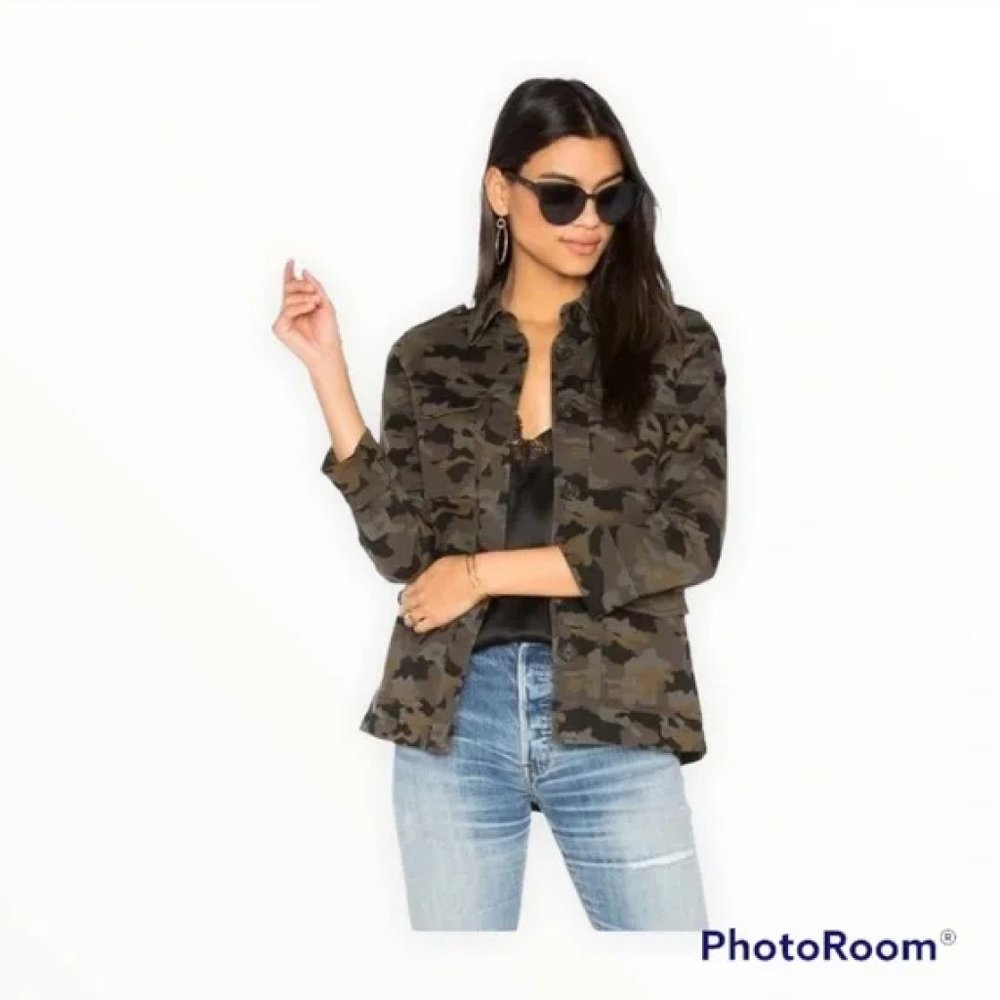 L'Agence Camo Cromwell Utility Jacket, Size Small